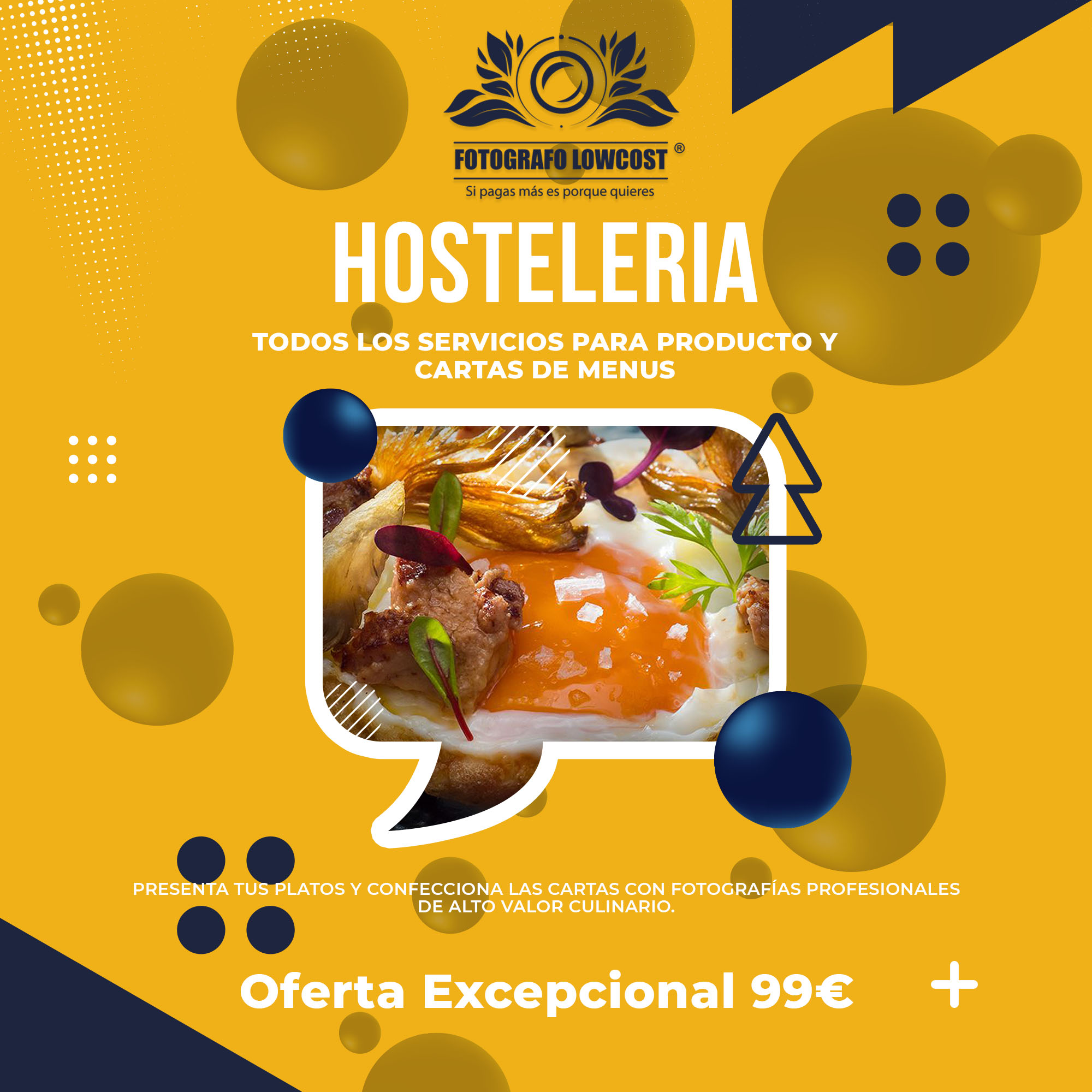 fotografo en fotografía gastronomica, cartas y menus para hostelería y restauración La Coronada 